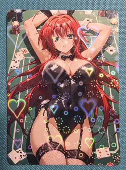 Waifu Card - Bunny Rias Goddess ACG Custom DIY Fan Art Card - Image 1