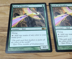 MTG 2x Birds of Paradise 165 Core Set 2011 M11 Magic the Gathering Moderate Play - Image 2