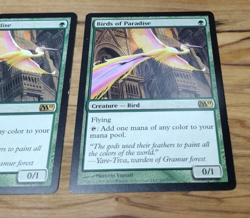 MTG 2x Birds of Paradise 165 Core Set 2011 M11 Magic the Gathering Moderate Play - Image 3
