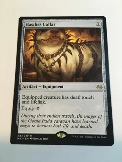 MTG Basilisk Collar Regular (216/270) Modern Masters 2017 LP Magic the Gathering - Image 1