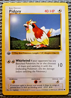 1999 Pokemon Base Set 1st Edition #57 Pidgey LP - Image 1