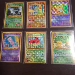 1996 Pokemon Pocket Monsters Holo Prism Japanese Vending Stickers Lot Of 6 -P-10 - Image 1