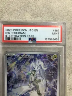 2025 POKEMON JTG EN-JOURNEY TOGETHER #167 N'S RESHIRAM ENHANCED PSA 9 - Image 2