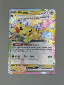 Pikachu ex 057/191 Double Rare Surging Sparks Pokemon NM - Image 1