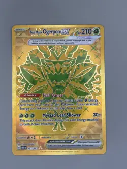 Teal Mask Ogerpon ex 177/131 Hyper Rare Prismatic Evolutions Pokemon NM - Image 1