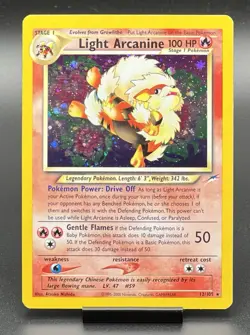 Light Arcanine 12/105 - Holo Rare - Neo Destiny - Pokemon TCG WOTC Vintage MP - Image 1
