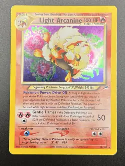 Light Arcanine 12/105 - Holo Rare - Neo Destiny - Pokemon TCG WOTC Vintage MP - Image 3