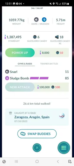 Pokemon Go Shiny Ultra Beast Guzzlord - Image 2