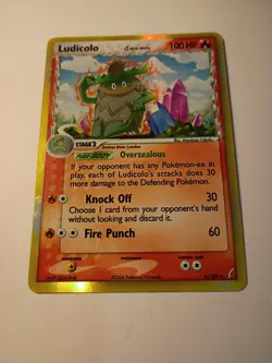 Ludicolo 6/100 LP Crystal Guardians Delta Species Fire Holo Pokemon - Image 1