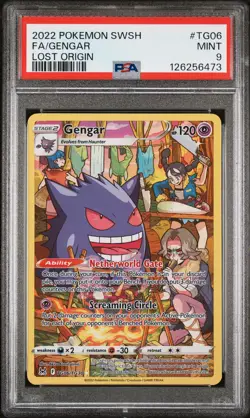 PSA 9 Gengar #TG06 Pokemon SWSH Lost Origin English 2022 - Image 1