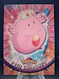 2000 Topps Pokemon TV Animation Series 2 Chansey Blue Logo #113 - Image 1