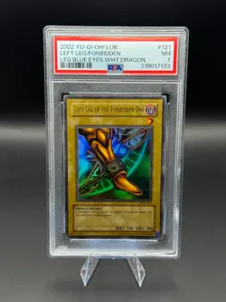 2002 YU-GI-OH! LOB-121 LEFT LEG OF THE FORBIDDEN ONE PSA 7 - Image 1