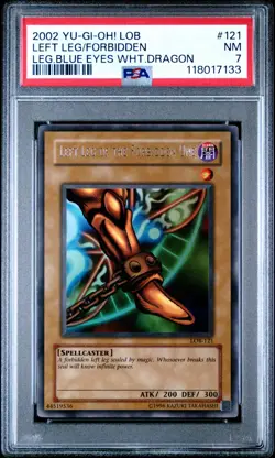 2002 YU-GI-OH! LOB-121 LEFT LEG OF THE FORBIDDEN ONE PSA 7 - Image 3
