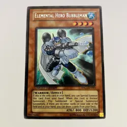 Yu-Gi-Oh Elemental Hero Bubbleman EHC1-EN003 Secret Rare Limited Edition TCG - Image 1