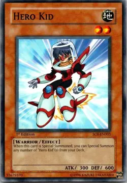 Hero Kid SOI-EN005 1st Edition Yugioh LP - Image 1