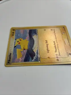 2007 Pokemon Pop Series 5 Pikachu Holo Card 12/17 Inverted Back Error - Image 3