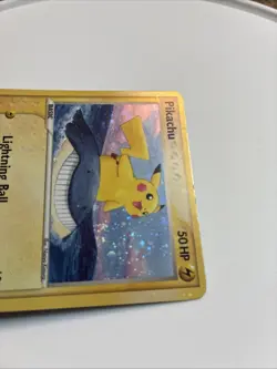 2007 Pokemon Pop Series 5 Pikachu Holo Card 12/17 Inverted Back Error - Image 4