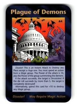 Plague of Demons Card Limited INWO Illuminati New World Order Game - Image 1