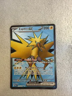 Pokemon Zapdos EX 192/165 Secret Rare Holo Full Art Card NM Condition - Image 1