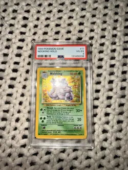 1999 Pokemon Base Set Nidoking Holo Card #11/102 PSA 4 - Image 1