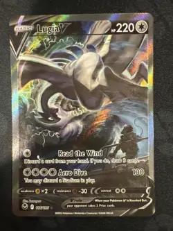 Lugia V Alt Art 186/195 Pokemon TCG Silver Tempest Very Clean Card Near Mint - Image 1