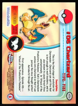 Charizard #06 NM- Topps Chrome Pokemon Card - Image 3