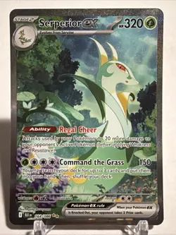 Pokemon TCG Serperior EX Sir 164/086 Black Bolt English Card Near Mint Condition - Image 1