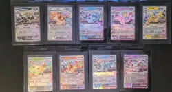 Prismatic Evolutions Stamped Eeveelutions EX Promo Cards Complete Set! Pokemon - Image 1