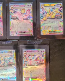 Prismatic Evolutions Stamped Eeveelutions EX Promo Cards Complete Set! Pokemon - Image 2