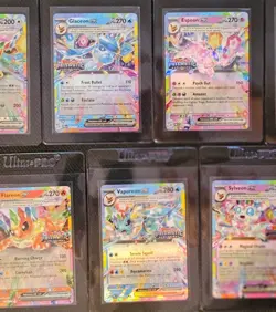 Prismatic Evolutions Stamped Eeveelutions EX Promo Cards Complete Set! Pokemon - Image 3