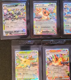 Prismatic Evolutions Stamped Eeveelutions EX Promo Cards Complete Set! Pokemon - Image 4