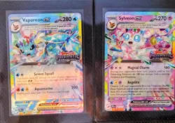 Prismatic Evolutions Stamped Eeveelutions EX Promo Cards Complete Set! Pokemon - Image 5