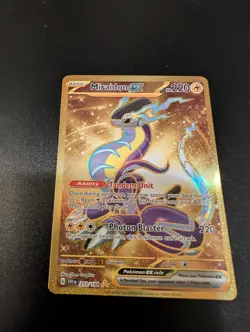 Pokemon Card Miraidon EX 253/198 Gold Secret Rare Scarlet & Violet Base NM - Image 1