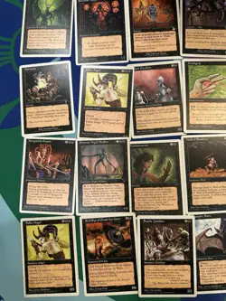 Lot Of Over 40 Vintage White Border Magic The Gathering Cards Black Lot - Image 2