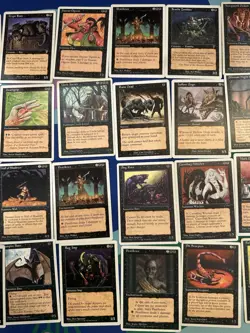 Lot Of Over 40 Vintage White Border Magic The Gathering Cards Black Lot - Image 4