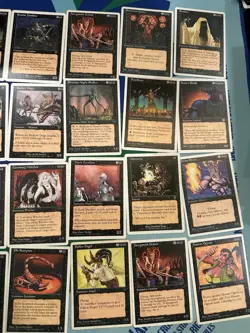 Lot Of Over 40 Vintage White Border Magic The Gathering Cards Black Lot - Image 5