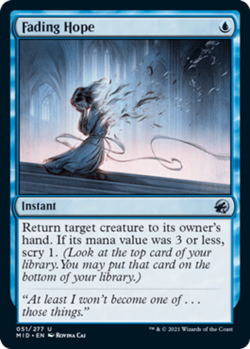 1x Fading Hope - Foil NM-Mint, English Innistrad: Midnight Hunt MTG Magic - Image 1