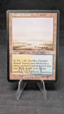 Flooded Strand -MTG Magic the Gathering Onslaught-Signed by Rob Alexander- MP D - Image 1