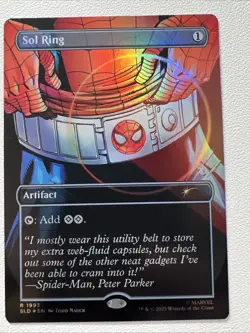 MTG Sol Ring 1993 Rare Foil Secret Lair Marvel's Spider-Man: Heroic Deeds - Image 1