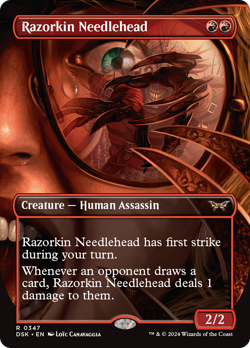 x1 Razorkin Needlehead DSK Duskmourn MTG 347 RARE BORDERLESS M/NM 1x - Image 1