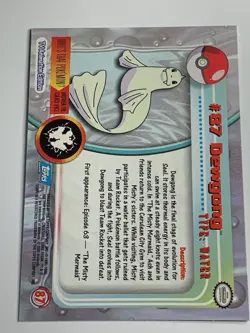 2000 Topps Pokemon TV #87 Dewgong (C) Silver Foil FREE COMBINED SHIP - Image 2