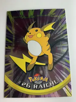 1999 Topps Pokemon TV #26 Raichu (B) Silver Foil Black Logo (Rays 2nd Print) - Image 1