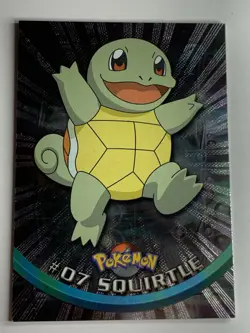 1999 Topps Pokemon TV #07 Squirtle Silver Foil (B) Black Logo (Rays 2nd Print) - Image 1