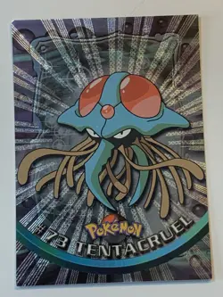 1999 Topps Pokemon TV #73 Tentacruel (B) Silver Foil Black Logo Rays 2nd Print - Image 1