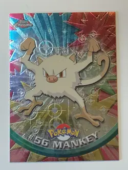 2000 Topps Chrome Pokemon Series 1 #56 Mankey (B) FREE Combined Shipping - Image 1