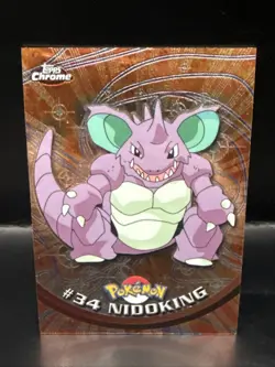 Pokemon 1999 Topps Chrome Pokemon Nidoking #34 - Image 1