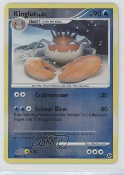Kingler Reverse Foil Pokemon Diamond & Pearl Great Encounters #20 2008 - Image 1