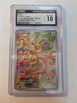 Eevee 188/167 Pokemon Twilight Masquerade CGC 10 - Image 1