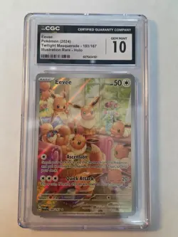 Eevee 188/167 Pokemon Twilight Masquerade CGC 10 - Image 3