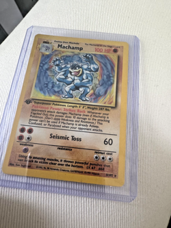Pokemon TCG Machamp 8/102 1st Edition Base Set Holographic Rare MP - Image 3